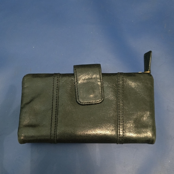 Fossil Black Leather Long Live Vintage Clutch Wallet‎ Organizer - Picture 7 of 10
